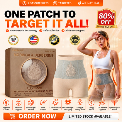 模板图版PAURAJU® 30-Min All-in-One Micro-Particle Fat-Burning Shorts✅Ignites deep microcirculation to melt fat, flush toxins, and reverse metabolic aging.