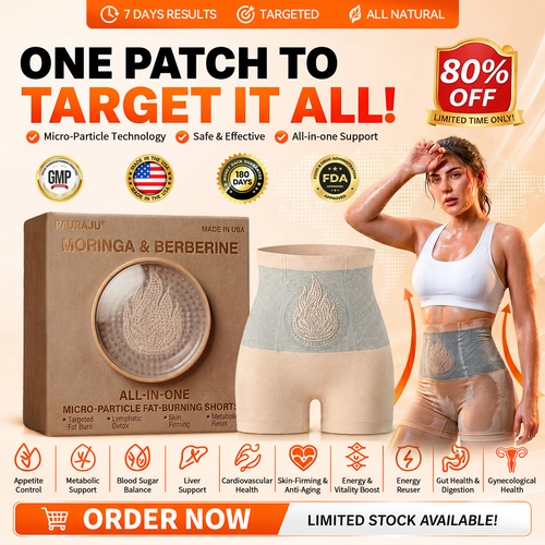 模板图版PAURAJU® 30-Min All-in-One Micro-Particle Fat-Burning Shorts✅Ignites deep microcirculation to melt fat, flush toxins, and reverse metabolic aging.